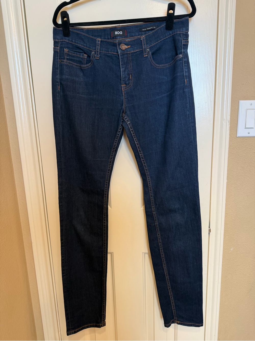 BDG Women’s Dark Blue Straight-Leg Jeans